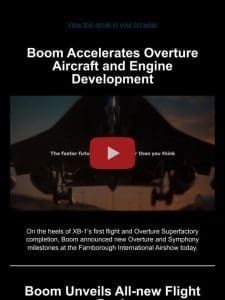 FIA News: Boom accelerates Overture and Symphony development