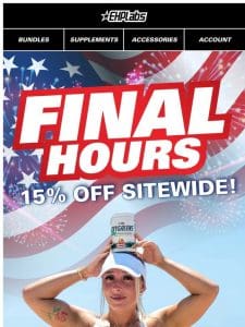 FINAL CHANCE to get 15% OFF!