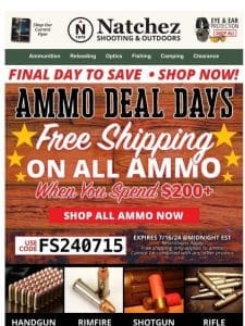 [FINAL DAY] All ammo ships free!