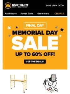 [FINAL DAY] Memorial Day Savings End Today