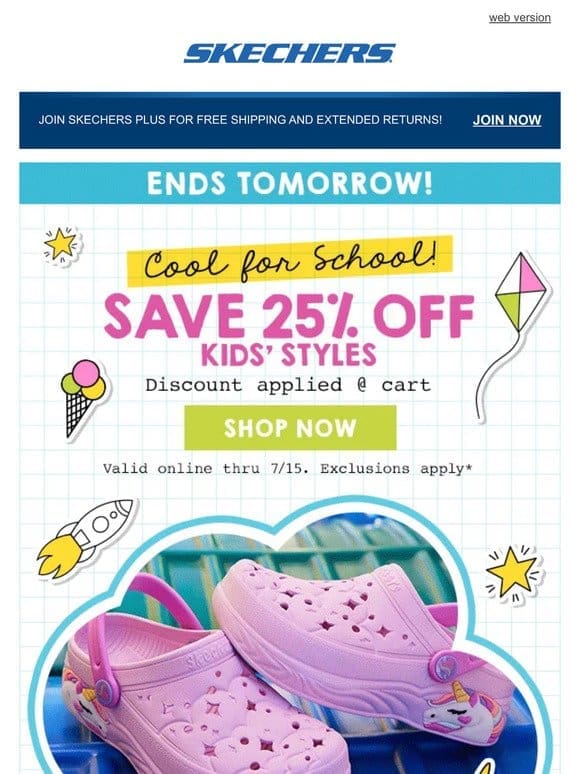 FINAL HOURS: 25% off back-to-school savings