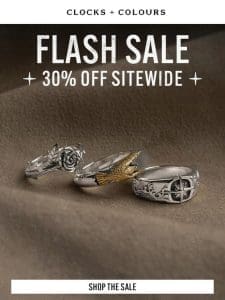 FINAL HOURS: 30% OFF Sitewide Flash Sale