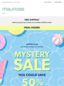 FINAL HOURS (for real) ? 30-50% off