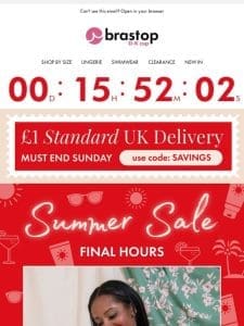 FINAL HOURS to shop with ￡1 UK Delivery