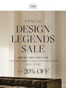 FIRST-EVER DESIGN LEGENDS SALE