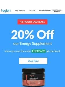 ?FLASH SALE? 20% off Energy Surge