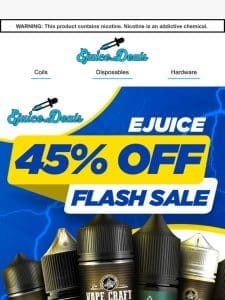 FLASH SALE! 45% OFF ALL JUICE! ⏳ [​FLASH45]