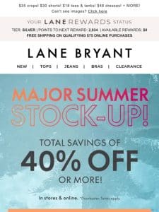 FNL HRS ? 40% OFF your MAJOR SUMMER STOCK-UP