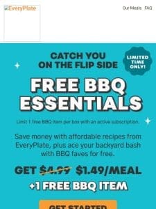 FREE BBQ ESSENTIALS won’t last for long…