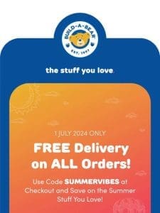 FREE Delivery on ALL Orders!