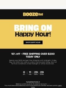 FREE SHIPPING + 10% off Happy Hour Collection!