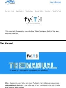 FYTI: The Manual: Tattoo Typefaces: Making Your Mark with Font Selection