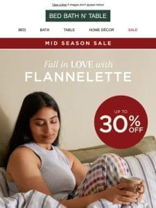 Fall in Love With Flannelette ? Now 30% Off