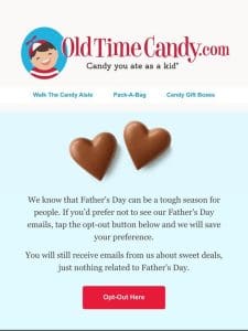 Father’s Day Email Opt-Out ?