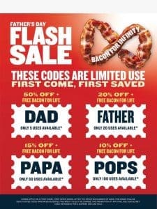 Father’s Day Flash Sale ? Up To 50% Off