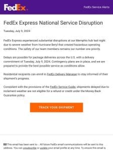 FedEx Express National Service Disruption