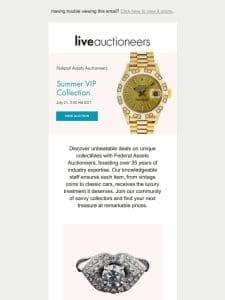 Federal Assets Auctioneers | Summer VIP Collection