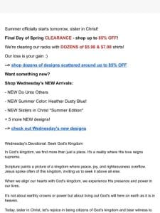 ? Final Day of Spring CLEARANCE