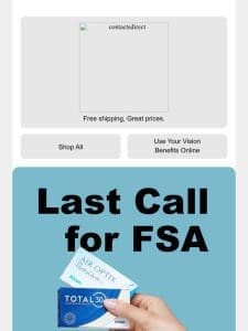 Final Days For FSA Dollars!