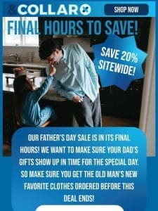 Final Hours To Save 20%!