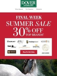 Final Week to Shop the Summer Sale