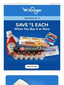 Find Your New Weekly Ad Deals ? | SAVE $1 Each on 5+ | SAVE on Breakfast Meats