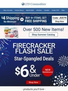 Firecracker Deals Just Dropped: $6 & Under!