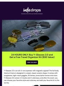 Flash Deal on Indiegogo: Y-Glasses， 5-in-1 Rimless Magnetic Glasses