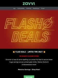 Flash Deals! Huge Merch Price Drops