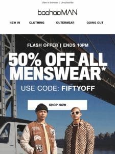 Flash Offer: 50% Off