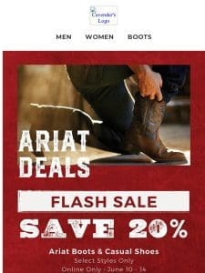 Flash SALE on Ariat Boots