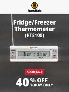 Flash Sale: 40% Off Fridge/Freezer Thermometer