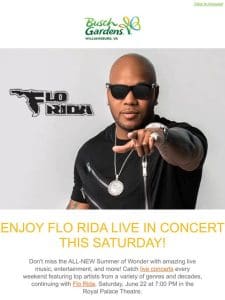 Flo Rida LIVE in Concert This Saturday