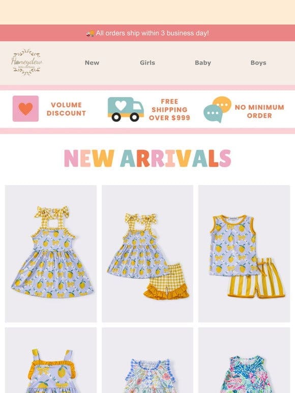 Floral & Lemon Kids’ Fashion!