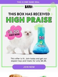 ?? For non-narcs only: $4.20 for your 420-themed box ?