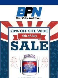 Fourth of July Sale Still Going Strong， Save 20% OFF