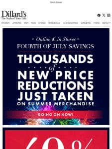 Fourth of July Savings: Going on Now!