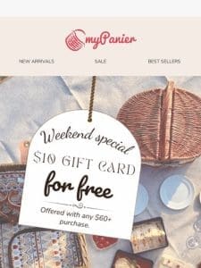 Free $10 gift card this weekend ♡