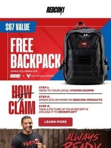 Free ALWAYS READY Backpack