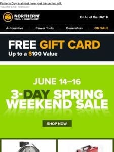 Free Gift Card Extended + Shop Weekend Sale Savings!