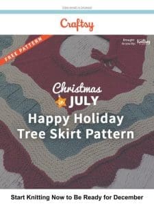 Free Knitting Pattern: Holiday Tree Skirt Pattern