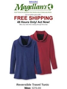 Free Shipping – 48 Hours ONLY!