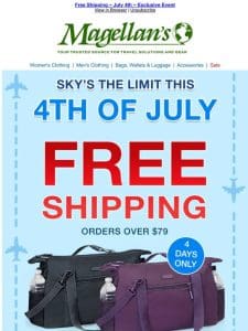 Free Shipping ~ Our Email-Exclusive 4th of July Event!