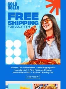 Free Shipping for July 4th!
