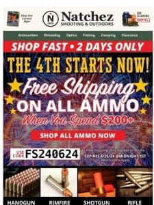 Free Shipping on ALL AMMO