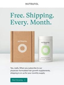 Free shipping every month