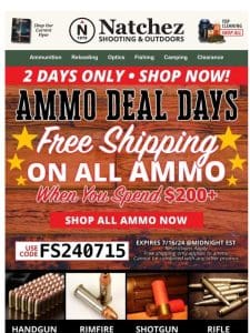 Free shipping on all ammo