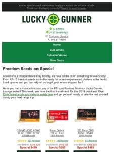 Freedom Seeds on Special