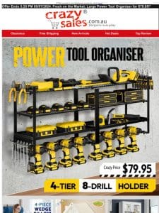 Fresh on the Market: Large Power Tool  Organiser for $79.95!*