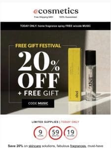 Get 20% OFF + a FREE Gift